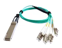 40G QSFP + إلى 8X LC Breakout AOC كابل ضوئي نشط
